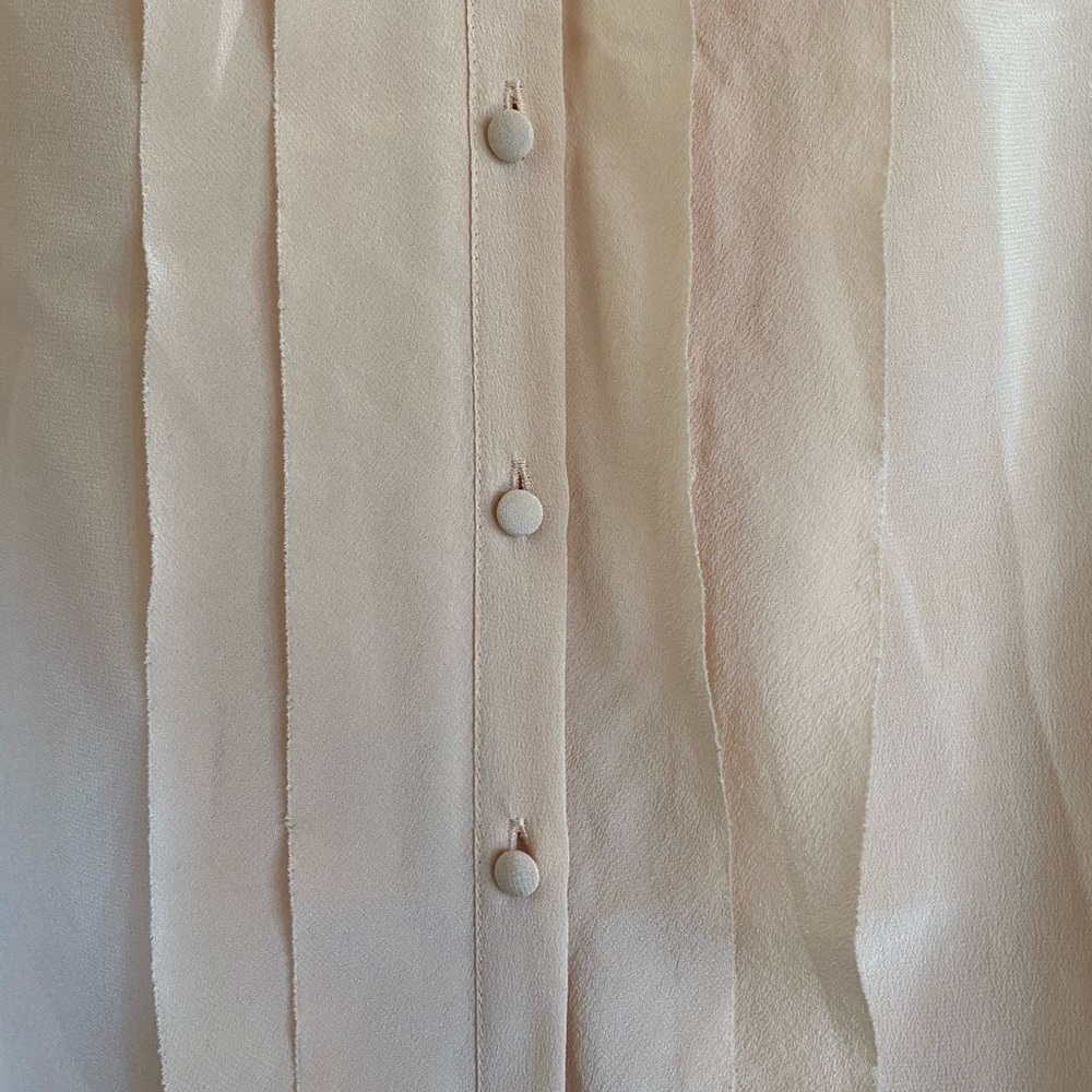 100% Silk Club Monaco Pink Blouse